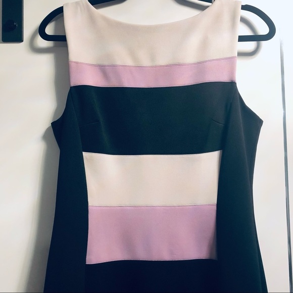 Maggy  London Size 10 Sleeveless Colour Block Sheath Bodycon Dress - Picture 2 of 5